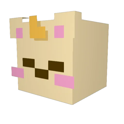 MINIMUM05 Minecraft avatar head, 3D render