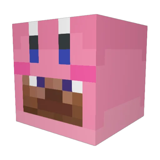 MINIO44 Minecraft avatar head, 3D render