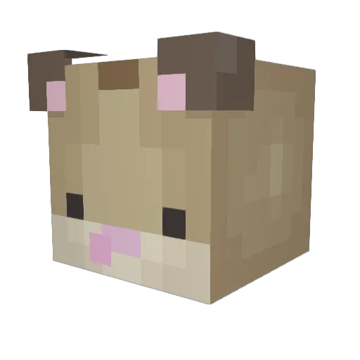 MINI_LAMMA Minecraft avatar head, 3D render