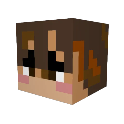 MINJJAGN Minecraft avatar head, 3D render