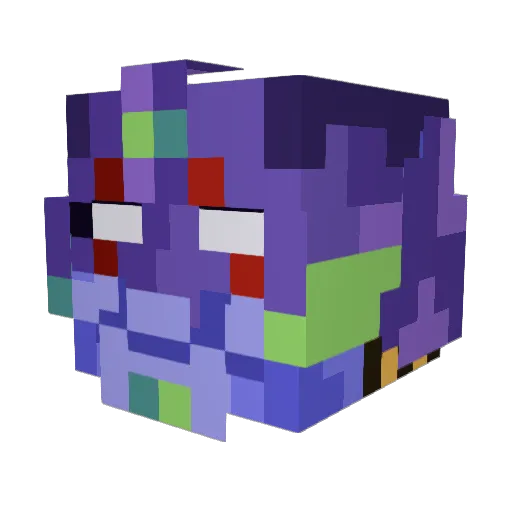 MINJU10 Minecraft avatar head, 3D render