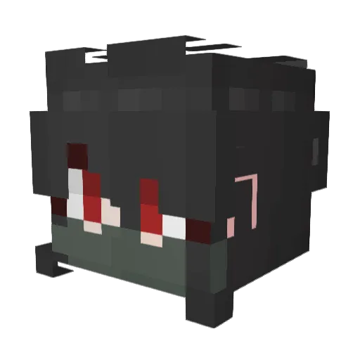 MINPOO Minecraft avatar head, 3D render