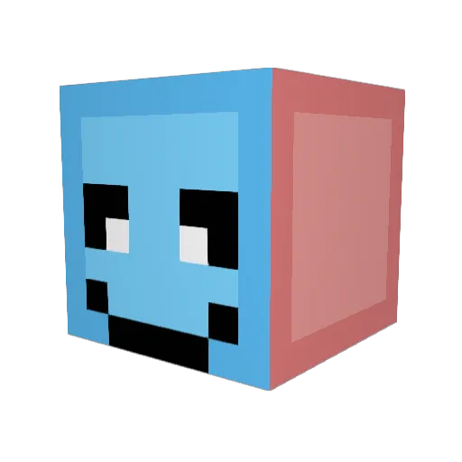 MINWOO7160 Minecraft avatar head, 3D render