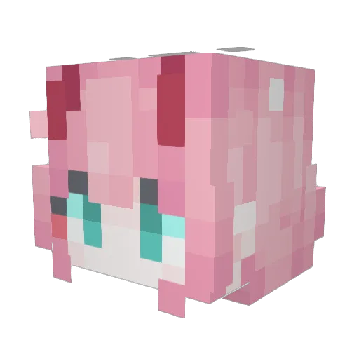MIO3571 Minecraft avatar head, 3D render