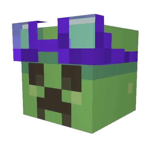 MIRAGE_6 Minecraft avatar head, 3D render