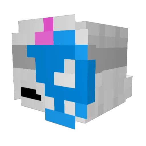 MIRCO_100 Minecraft avatar head, 3D render