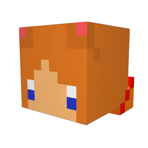 MIRE0511 Minecraft avatar head, 3D render