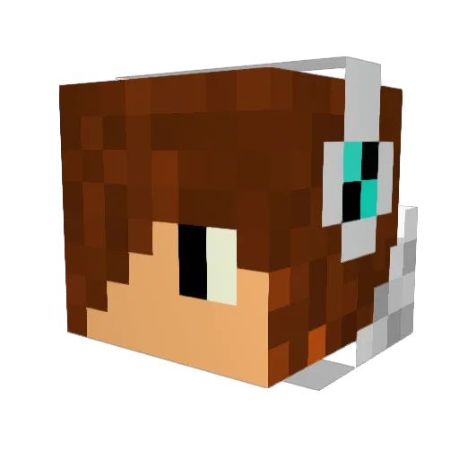 MIRKING74 Minecraft avatar head, 3D render
