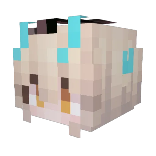 MISAYE Minecraft avatar head, 3D render