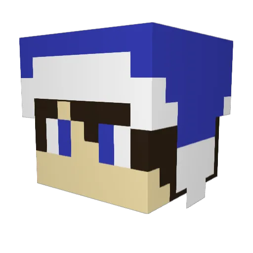 MISHlaHGT Minecraft avatar head, 3D render