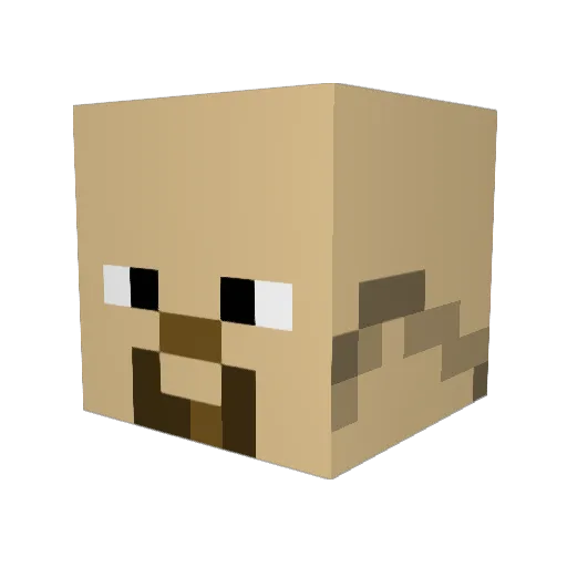 MISLEMON Minecraft avatar head, 3D render