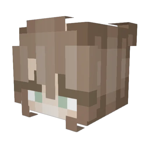 MISSKAY02 Minecraft avatar head, 3D render