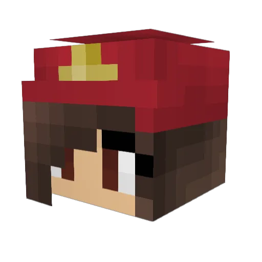 MISSdimples Minecraft avatar head, 3D render