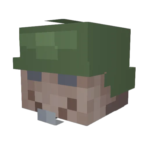 MISTERCLEANER420 Minecraft avatar head, 3D render