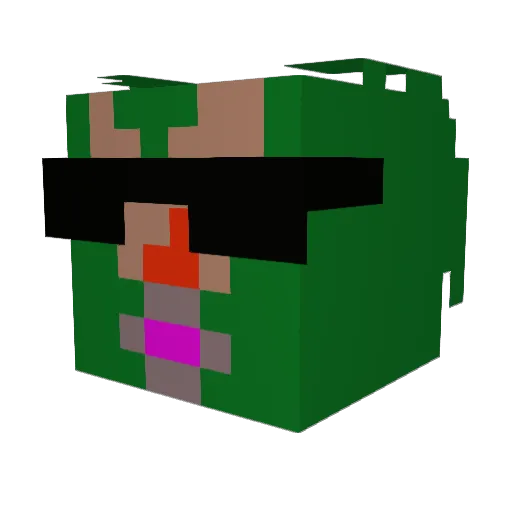 MISTERMarisson Minecraft avatar head, 3D render