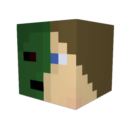 MISTER_Z Minecraft avatar head, 3D render