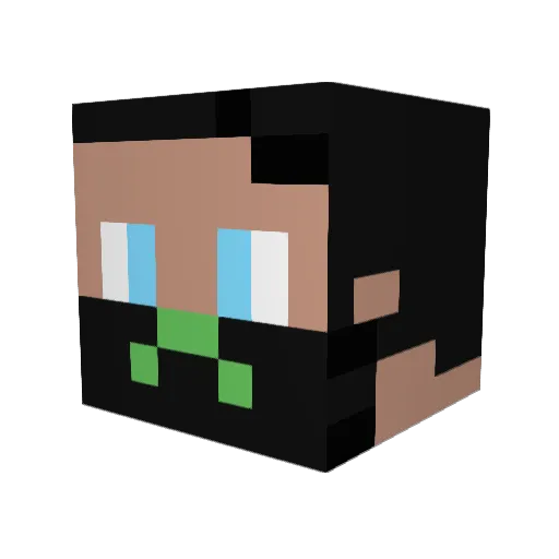 MISTPLAYER Minecraft avatar head, 3D render