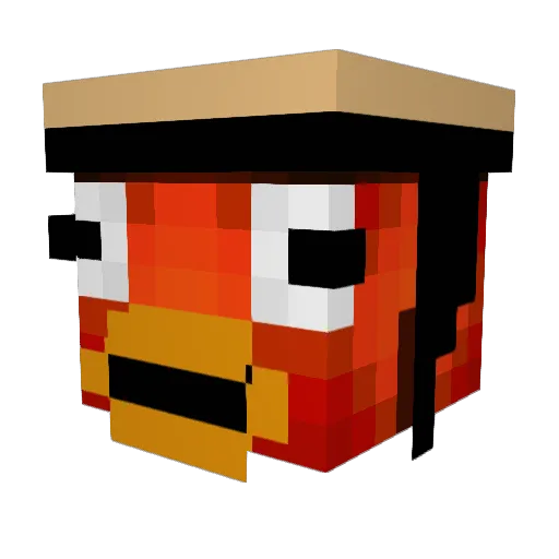MISUTALN Minecraft avatar head, 3D render