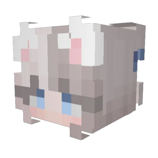 MIT33812 Minecraft avatar head, 3D render