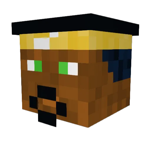 MITCH2000 Minecraft avatar head, 3D render