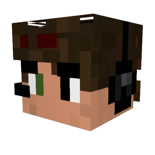 MITENMC Minecraft avatar head, 3D render