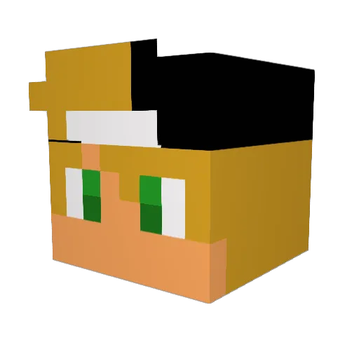 MITHELD Minecraft avatar head, 3D render
