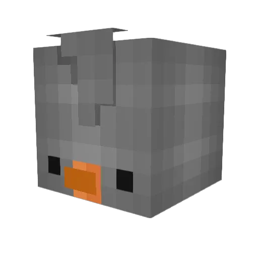 MITkais Minecraft avatar head, 3D render