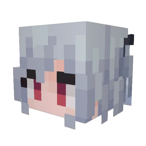 MIUMIUXZZ Minecraft avatar head, 3D render