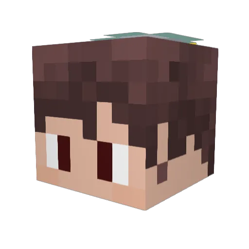 MIUNET Minecraft avatar head, 3D render