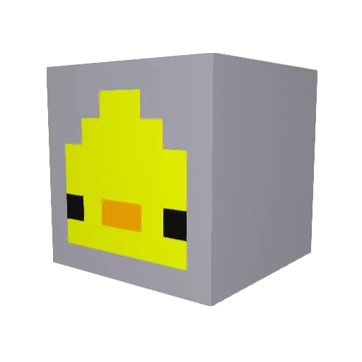 MIVIKHDK3 Minecraft avatar head, 3D render