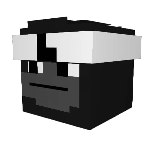 MIX1012 Minecraft avatar head, 3D render