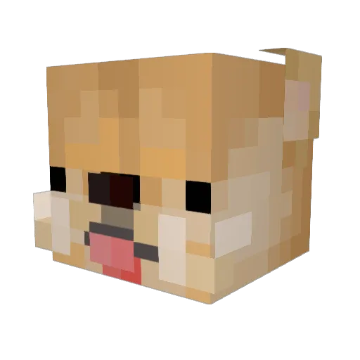 MIX416 Minecraft avatar head, 3D render