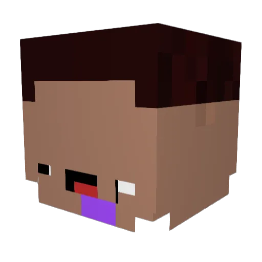 MIXADONE Minecraft avatar head, 3D render