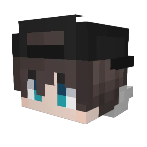 MIXGAMERTV Minecraft avatar head, 3D render