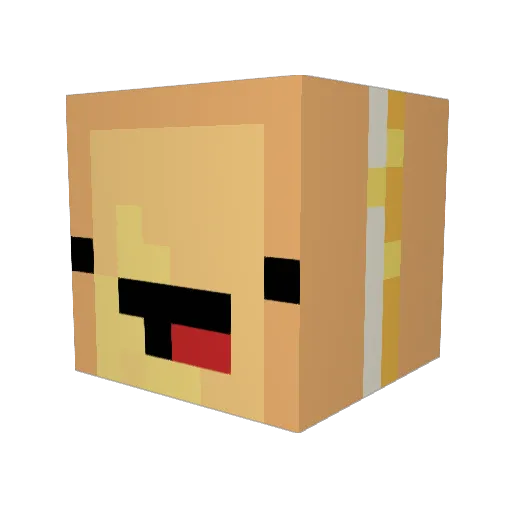 MIXSF Minecraft avatar head, 3D render