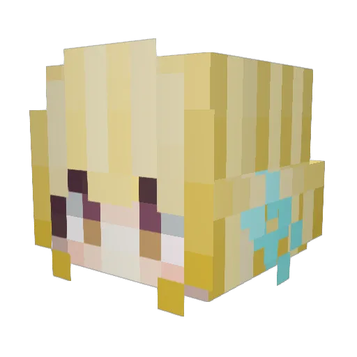 MIYOLO Minecraft avatar head, 3D render
