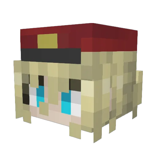 MIYV382 Minecraft avatar head, 3D render