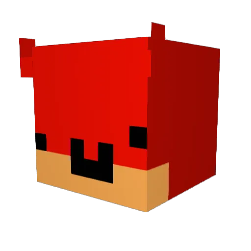 MIZ910 Minecraft avatar head, 3D render