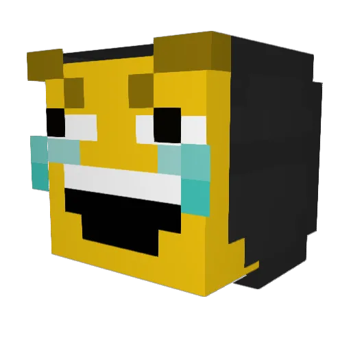 MIZO36262 Minecraft avatar head, 3D render