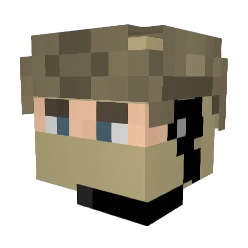 MIZU___ Minecraft avatar head, 3D render