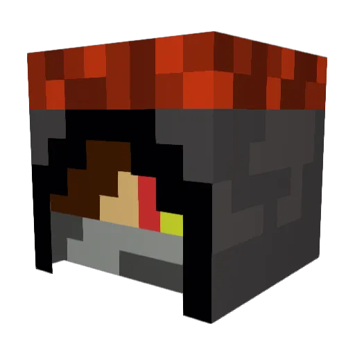 MI_CONSERVATIVE Minecraft avatar head, 3D render