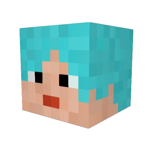 MI_KE_TEA Minecraft avatar head, 3D render