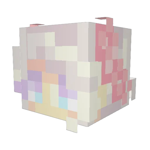 MI_KUi Minecraft avatar head, 3D render