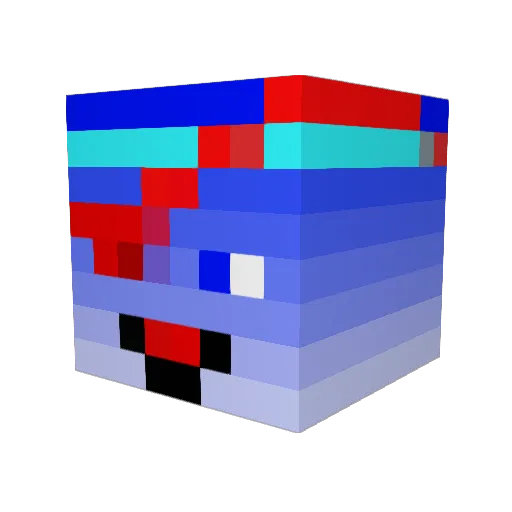 MIceLee Minecraft avatar head, 3D render