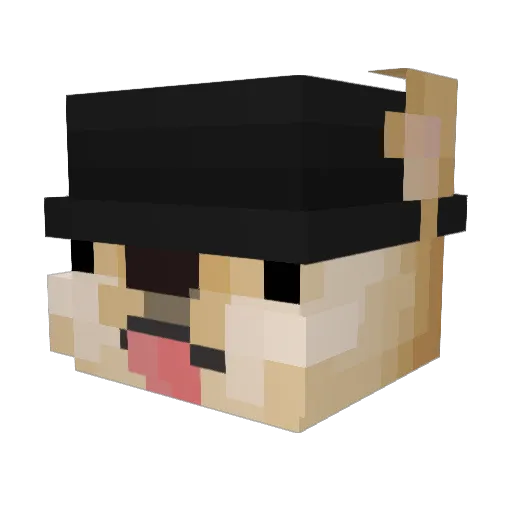 MIck_Delete Minecraft avatar head, 3D render