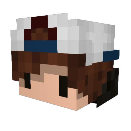 MIdway_ Minecraft avatar head, 3D render