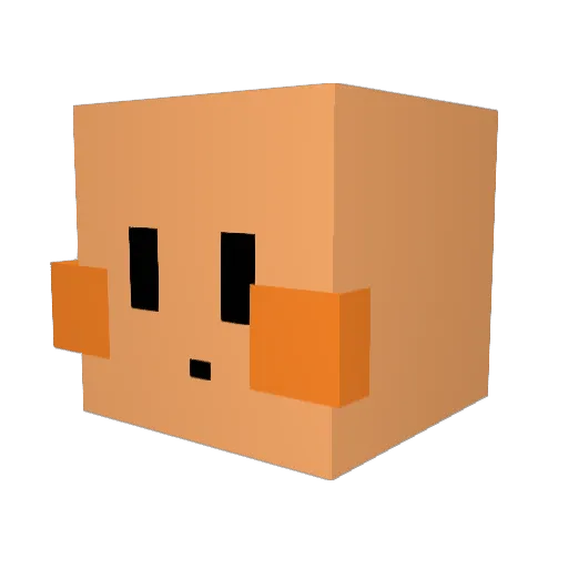 MIkanosuke Minecraft avatar head, 3D render