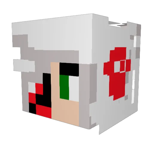 MIlklie Minecraft avatar head, 3D render