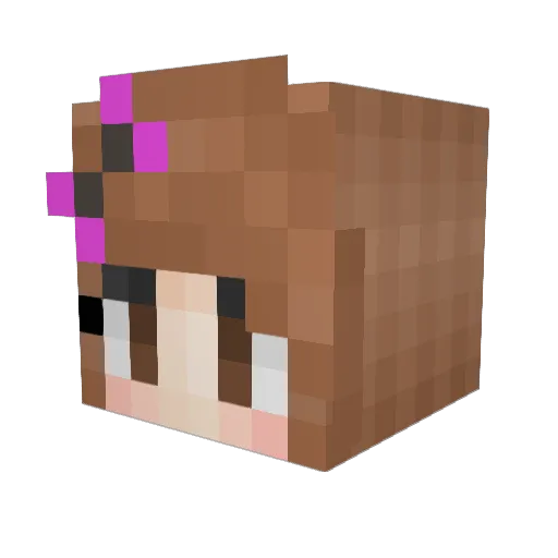 MIneCraftEmie Minecraft avatar head, 3D render