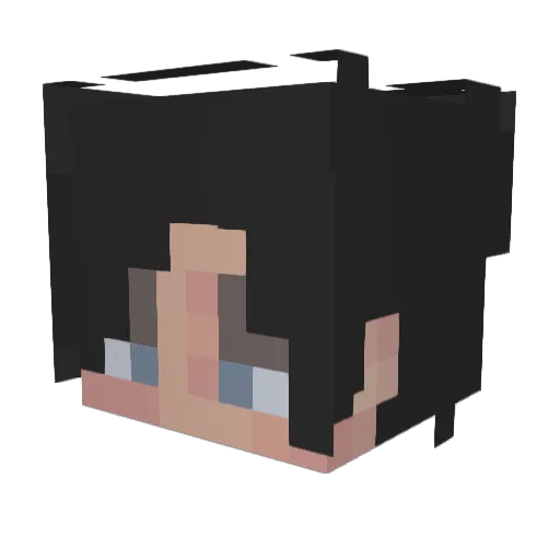 MIneLay Minecraft avatar head, 3D render